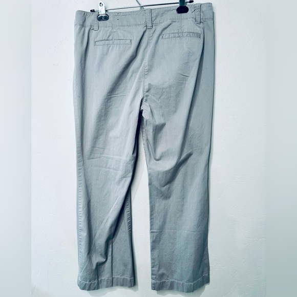 Ann Taylor Pants Signature Trouser Fit Gray Flat Front Straight Leg Slacks SZ 12 - Picture 3 of 16